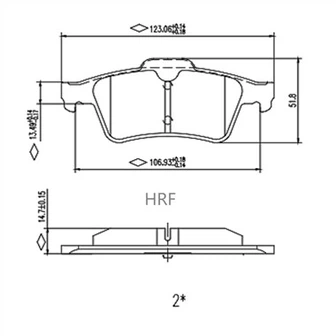 Prednje zavorne ploščice za Jaguar Xf